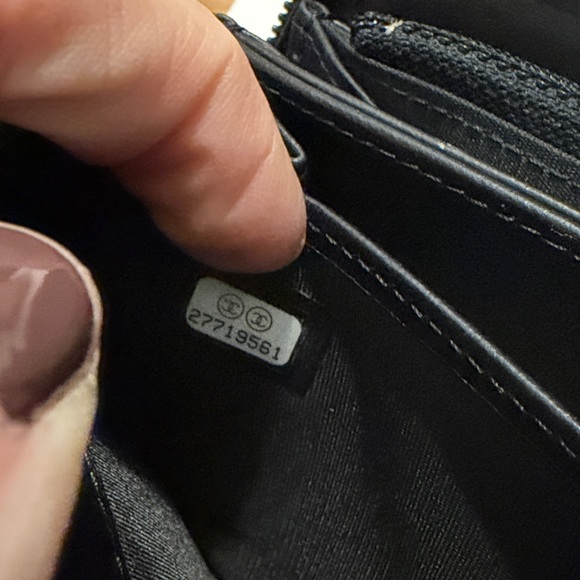 Chanel Boy Zipper Long Wallet Black Genuine Leather Excellent Condition - Picture 9 of 13